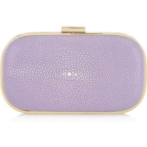 Anya Hindmarch light purple sting ray clutch